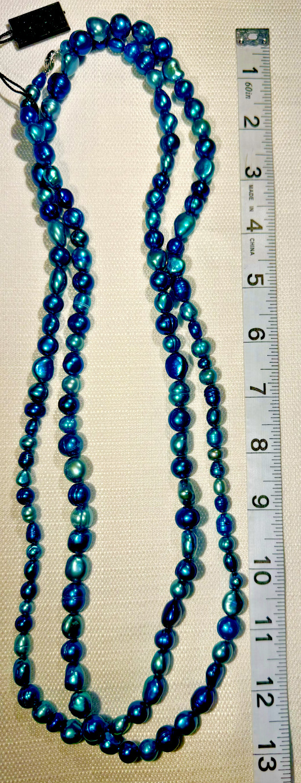Honora Multicolor Blue Freshwater Pearl Necklace w/ Tag & Storage Pouch