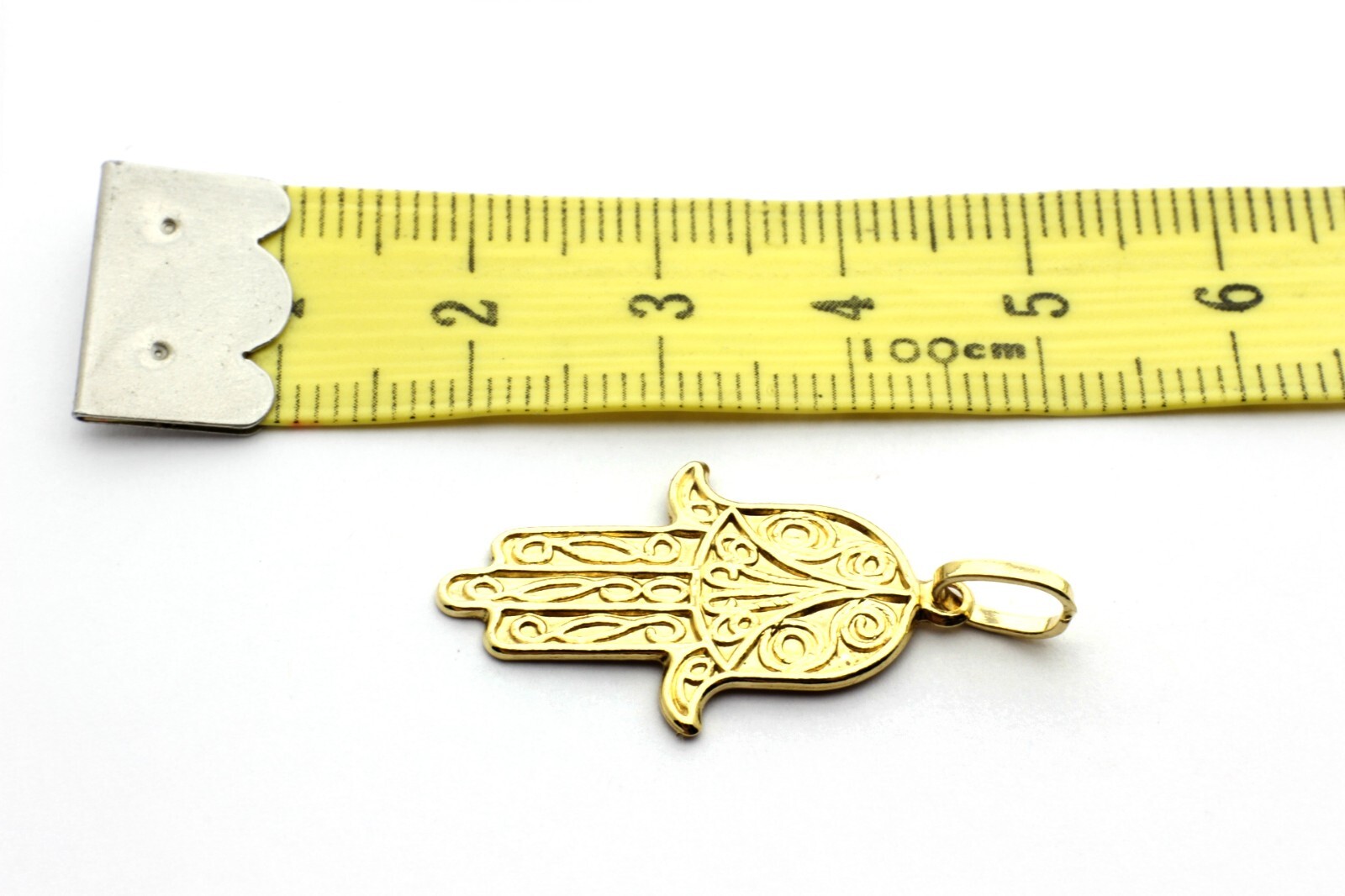 Lucky Charm Pendant Hand Of FATIMA For Men And Women 18Kt Gold 750/1000