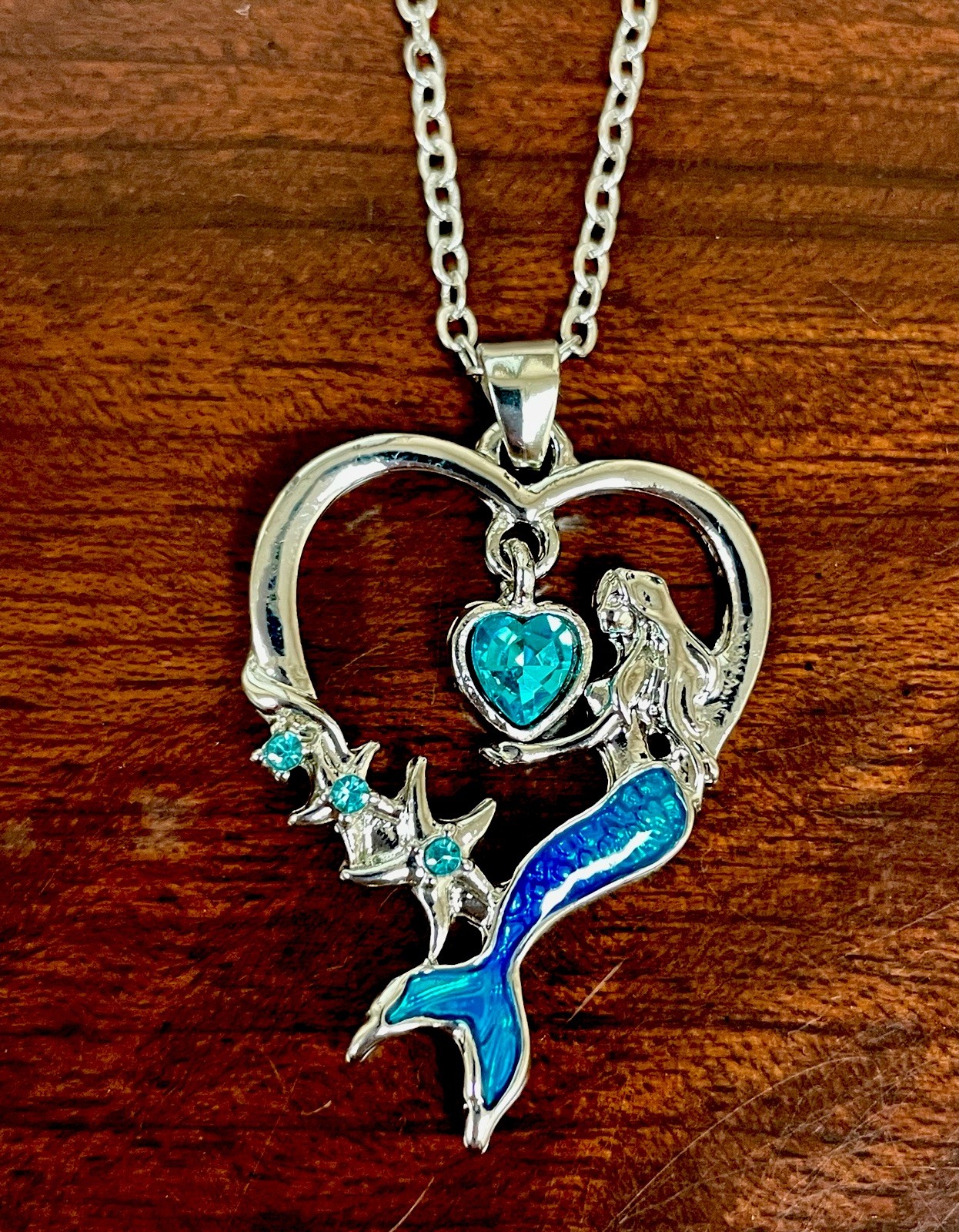 Mermaid Pendant With 17” Stainless Steel Chain
