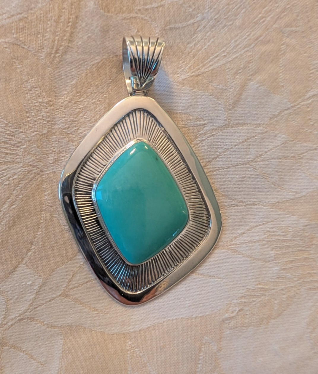 NEW – Jay King Gallery Collection Sterling Silver Campitos Turquoise Pendant