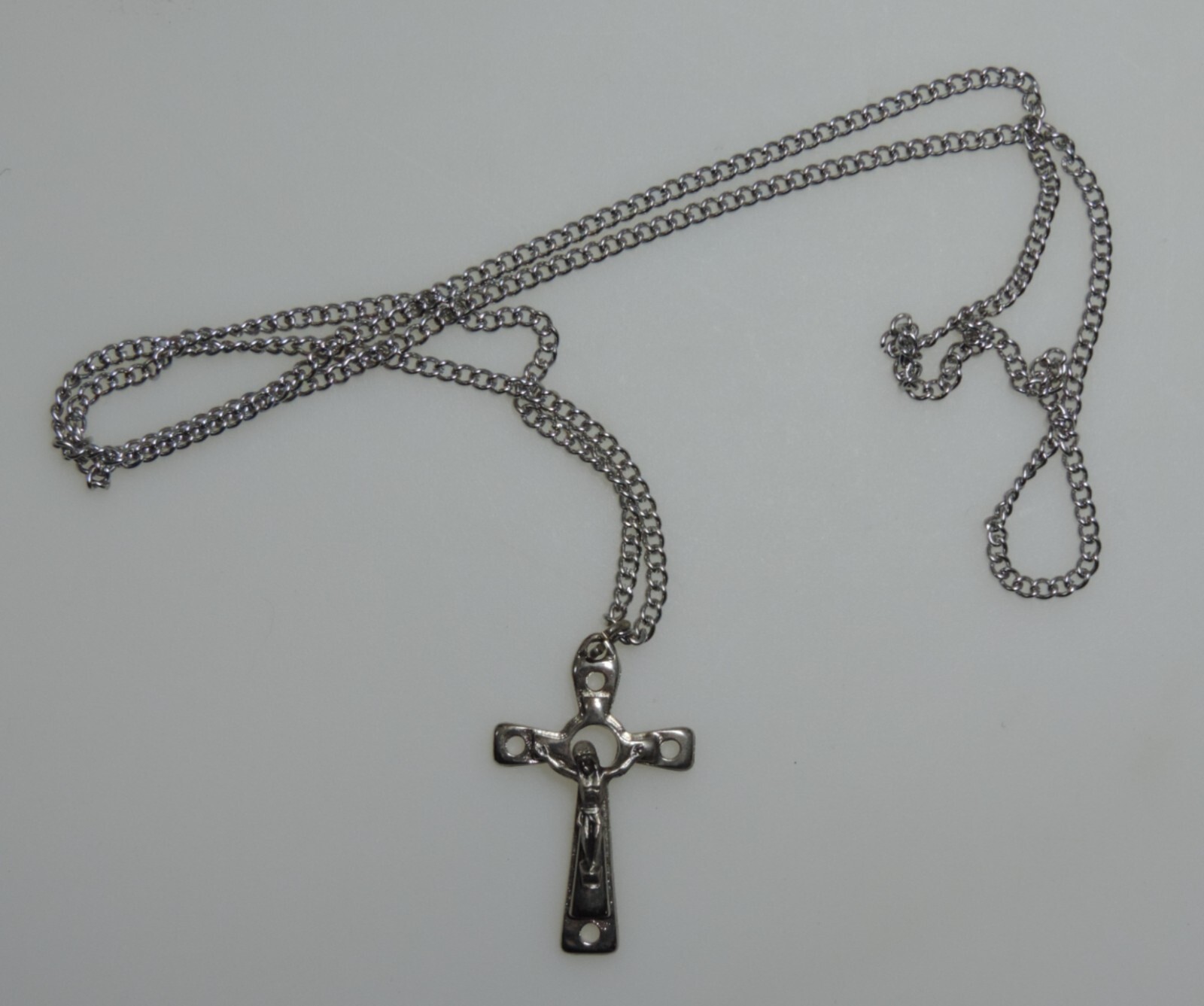 Crucifix (C-30) with a 27″ or 30″ Stainless Steel Endless Chain without a Clasp