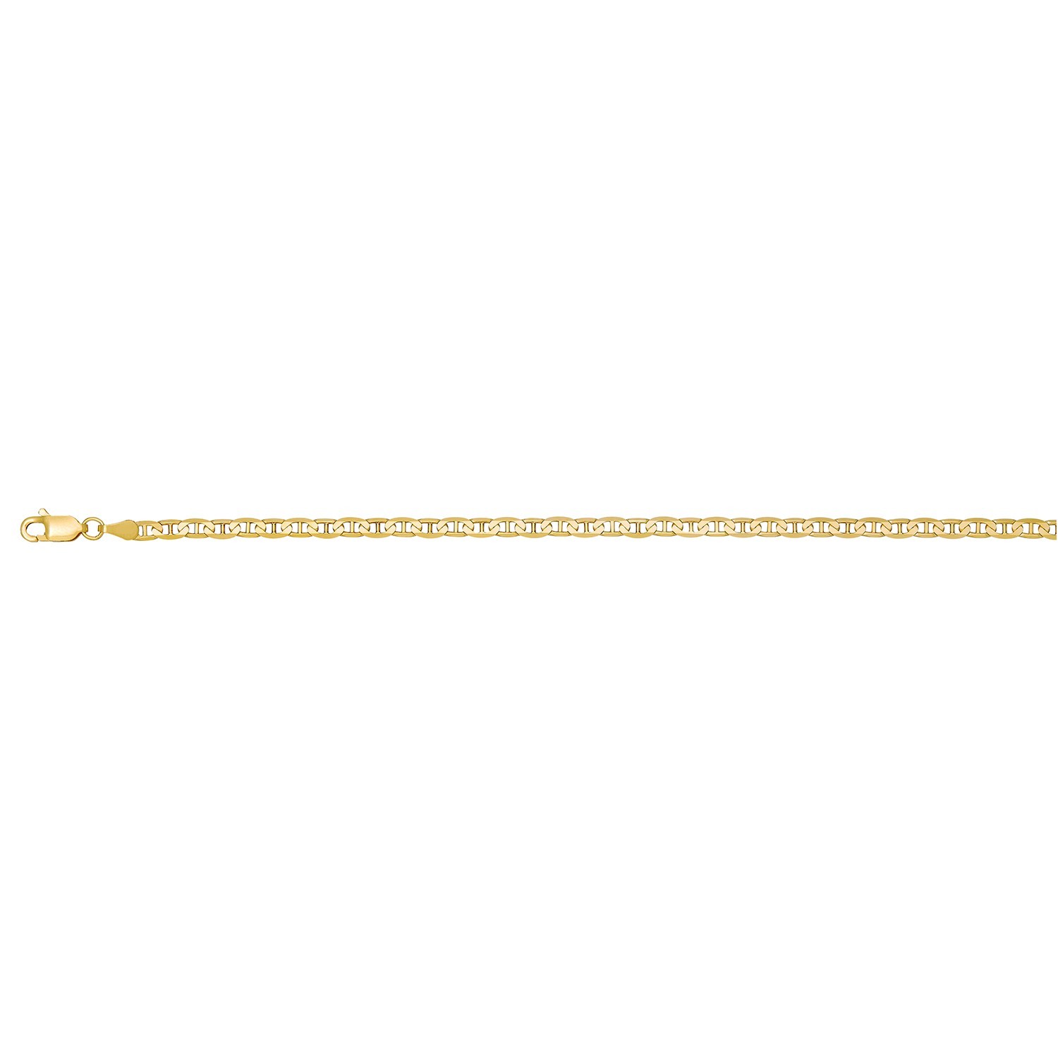 14k solid yellow gold flat marine link 20″inch 4.5 mm 16.4 grams