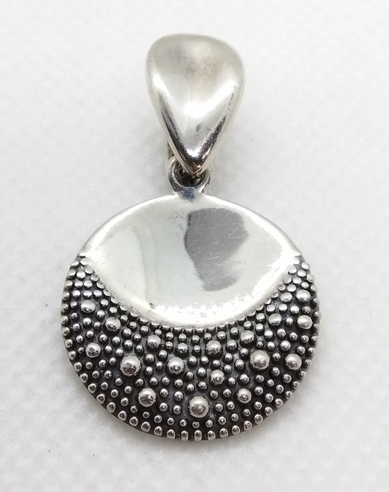 Michael Dawkins Starry Night Crescent Moon Sterling Silver Enhancer Pendant