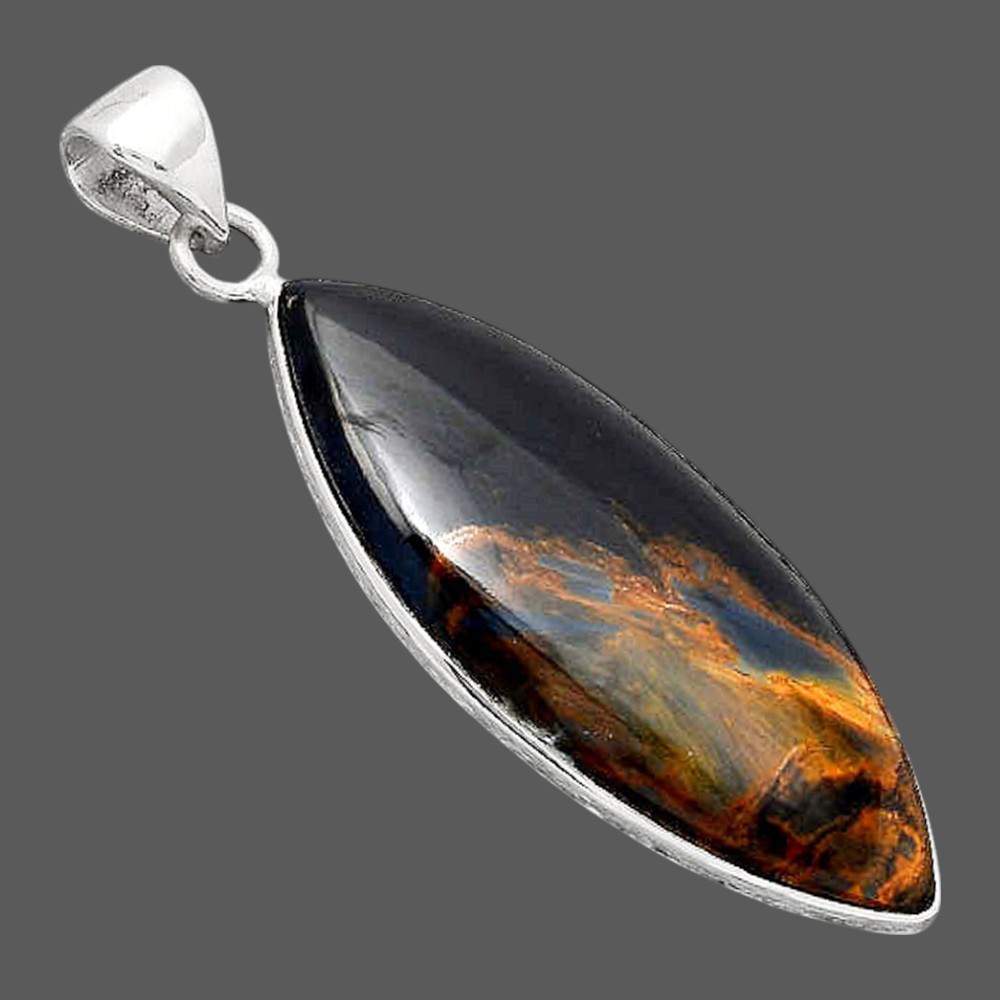 Natural Pietersite – Namibia 925 Sterling Silver Pendant Jewelry P-1001