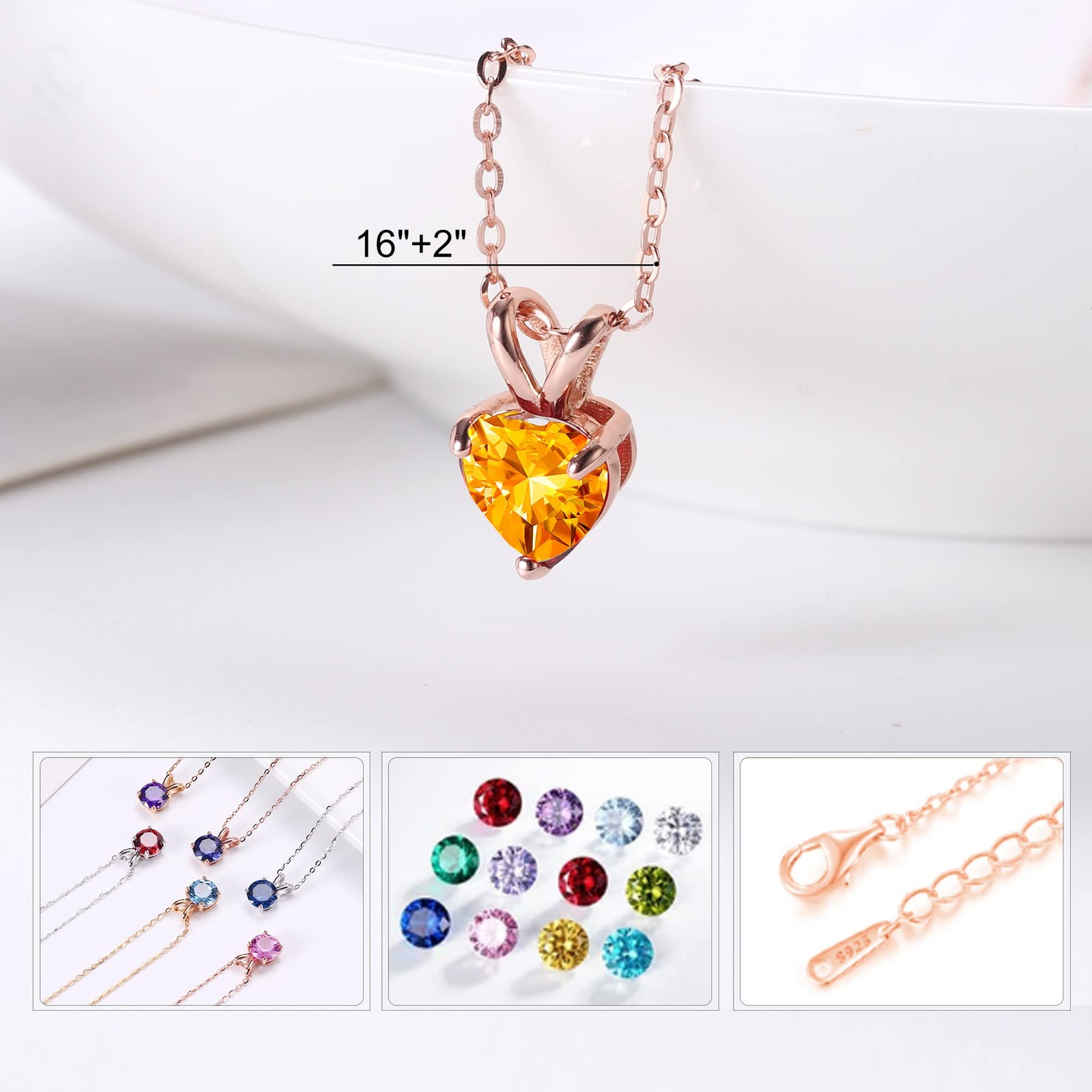 Valentines Day Gifts for Her Wife Mom November Birthstone Necklace for Women Imi