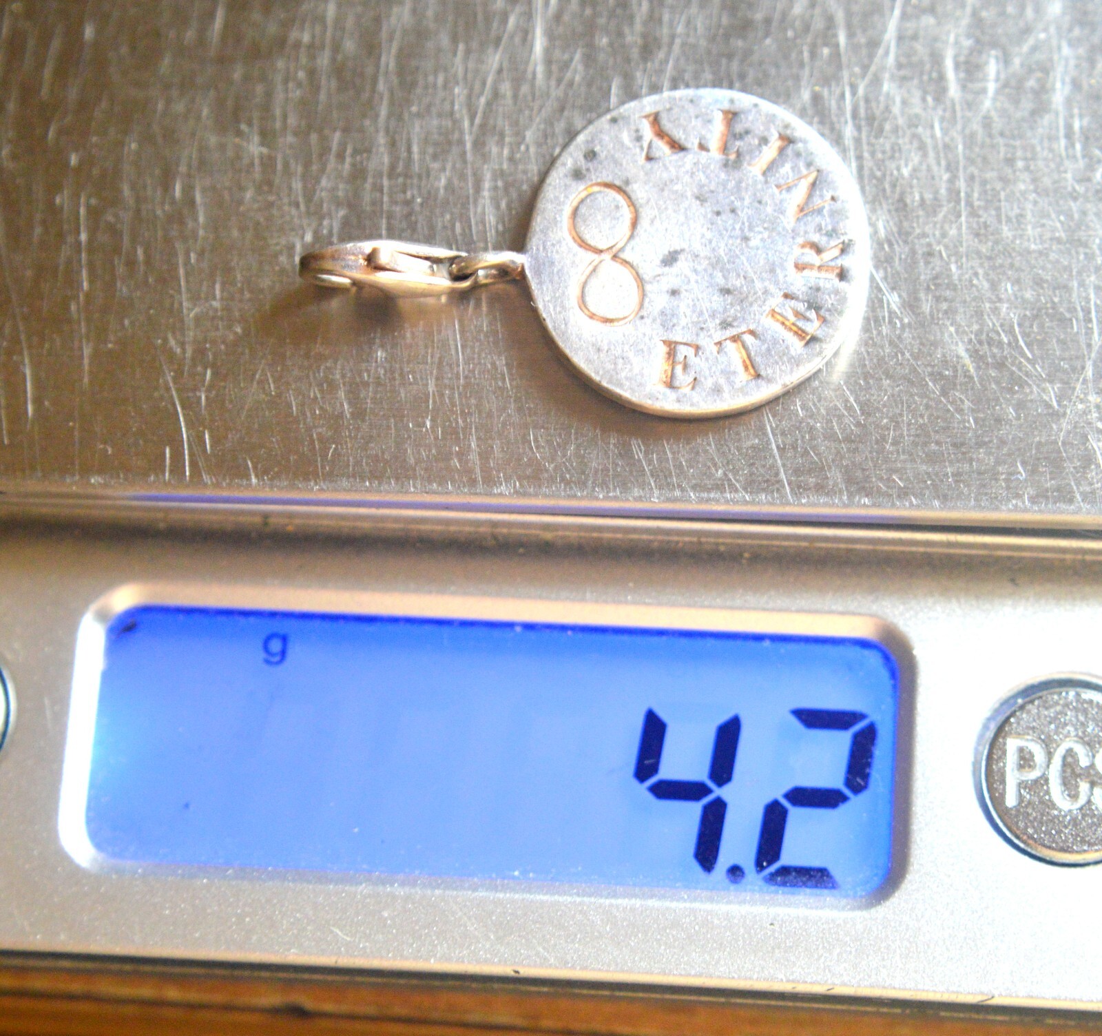 925 STERING SILVER ETERNITY BRANDED PENDANT CHARM
