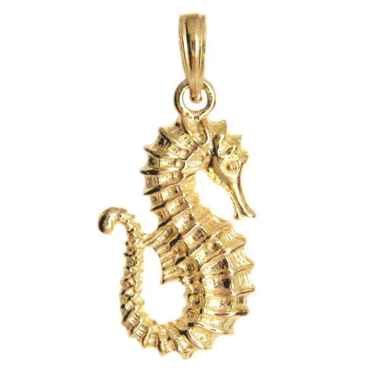 New 14k Gold Seahorse Pendant/Charm