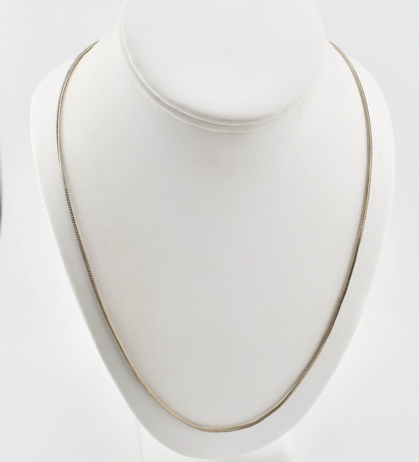 Sterling Silver Square Wheat Chain Necklace 23.5″ #FMG918
